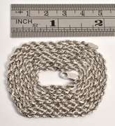 Useful 14k WG Diamond Cut Rope