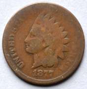 1877 Key Date Indian Cent