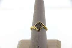 Contemporary Sqaure Cluster Diamond Ring with 14k Gold