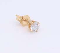Eelgant Yellow Gold approximate 0.20ct Single Diamond Stud