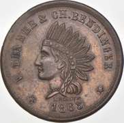 1863 V. Bennee & CH. Bendinger Civil War Token NY 630F