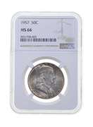 MS66 1957 Franklin Half Dollar - Graded NGC