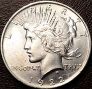 1922 Peace Dollar BU