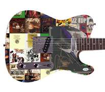 ZZ Top Billy Gibbons Autographed Signed Custom Photo Graphics Guitar ACOA