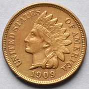 1909 S Key Date AU Indian Cent