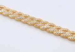 Sterling Silver Cubic Zirconia Curb Link Bracelet