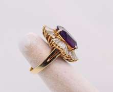 Fabulous Amethyst and Diamond Vintage Ring