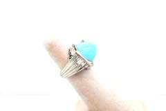 Fancy 18KT White Gold Turquoise Ring