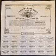 Jan 15 1863 $500 Confederate States Of America Coupon Bond