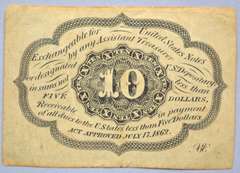 10 Cent First Issue Fractional Currency Note