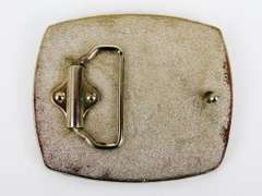 Hecho En Mexico Large Enameled Belt Buckle