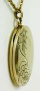 Vintage Engraved Gold Filled Locket & Chain