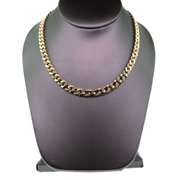 Set of Cubic Zirconia studded 14k Gold Handmade Italian Necklace and Bracelet