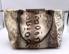 Longchamp Le Pilage Python Print Shoulder Bag