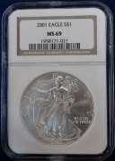 2001 American Silver Eagle NGC MS69