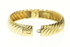 18K Yellow Gold David Yurman Ornate Cable Band Bangle Bracelet