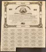 August 19 1861 $50 Confederate States Of America Series Coupon Bond
