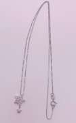 14kt Solid White Gold & Diamond Necklace