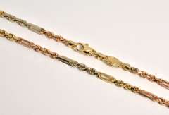 Stylish Tri-Color Figarope Necklace