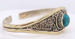 Vintage Sterling Silver Turquoise Cuff Bracelet
