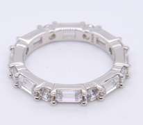 Sterling Silver Cubic Zirconia Band