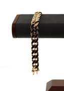 Beautiful Oriental Theme 14k Gold Handmade Curb Chain Bracelet