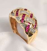 Lovely Ruby and Diamond Ring