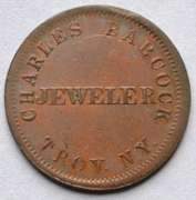 1863 Charles Babcock Troy New York Jeweler Civil War Store Card