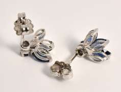 Sapphire Cluster Earrings