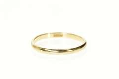 14K Yellow Gold 3.0mm Classic Men's Simple Wedding Band Ring