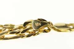 10K Yellow Gold 5.8mm Wide Classic Figaro Link Chain Necklace