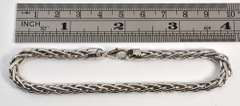 Practical 14k WG Wheat Link Bracelet