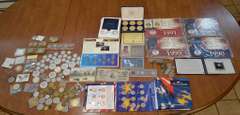 Lot Of Various Coins/Displays/Token/Medal Lot. Contains No Gold.