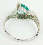 Stellar 14K Teal Aquamarine & Diamonds Ring, 9