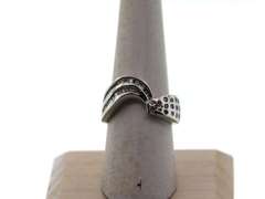 Contemporary 14k White Gold Channel Set Diamond Ring