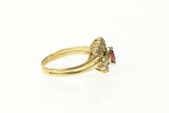 14K Yellow Gold Ctw Ruby Diamond Bridal Set Engagement Ring