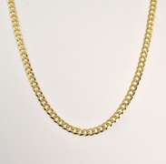 Sparkling 14k Beveled Curb Link Necklace
