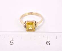 Lavish Yellow Sapphire Ring in Yellow Gold