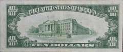 Series 1934A $10 Federal Reserve Note, Circulated.