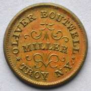 1863 Oliver Boutwell Troy NY Miller Civil War Store Card.