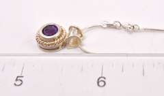 Amethyst Pendant Necklace in Sterling Silver