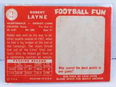 Bobby Layne Topps #2 Football Card