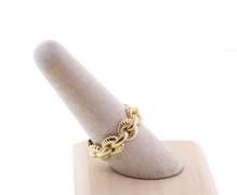 Beautiful Handmade Italian 14k Gold Rope Chain Ring