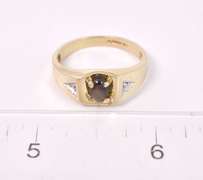 Radiant Star Sapphire and Diamond Ring in Yellow Gold