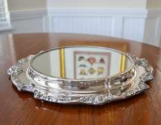 Vintage Reed & Barton Silver-Plated Mirror Centerpiece
