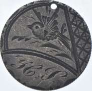 1892 Barber Dime - Love Token - Holed