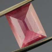 Blood red 4.04ct elongated princess cut Ruby