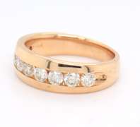 Incredible Yellow Gold Channel Set Diamond Band