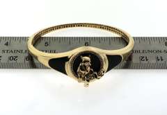 Regal Handmade Italian 14k Gold Panther Bracelet