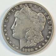 Very scarce 1880-CC Morgan Silver Dollar. Key date